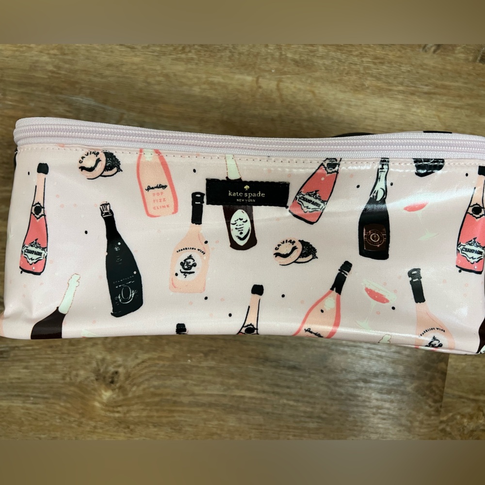 kate spade margarita champagne travel cosmetic bag